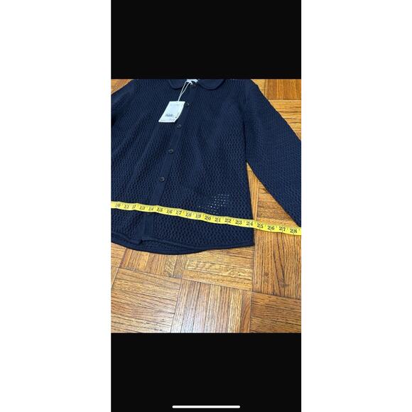 COS Wool Open Knit Collared Cardigan Sweater Size L $135 - Picture 9 of 10